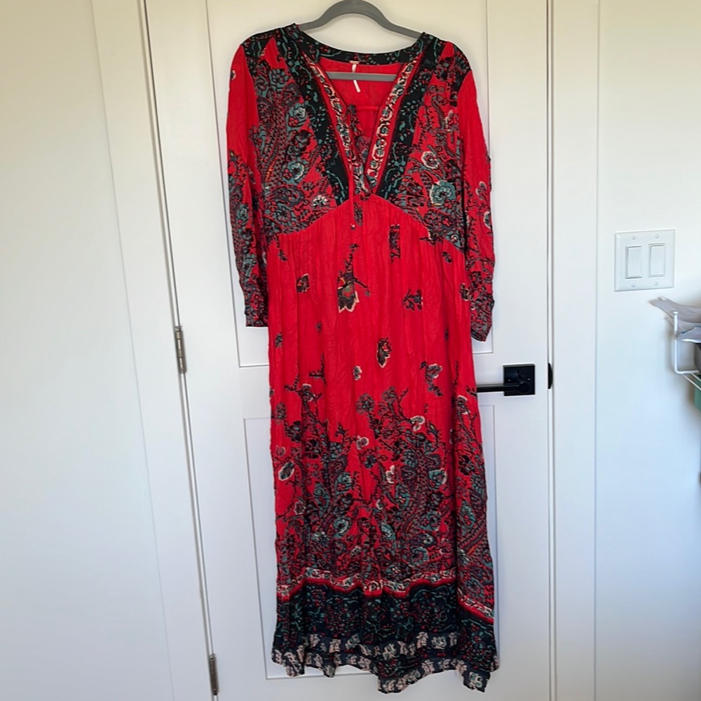Freepeople red boho dress